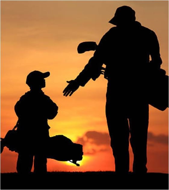 Un golfeur en action