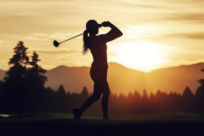 Un golfeur en marche